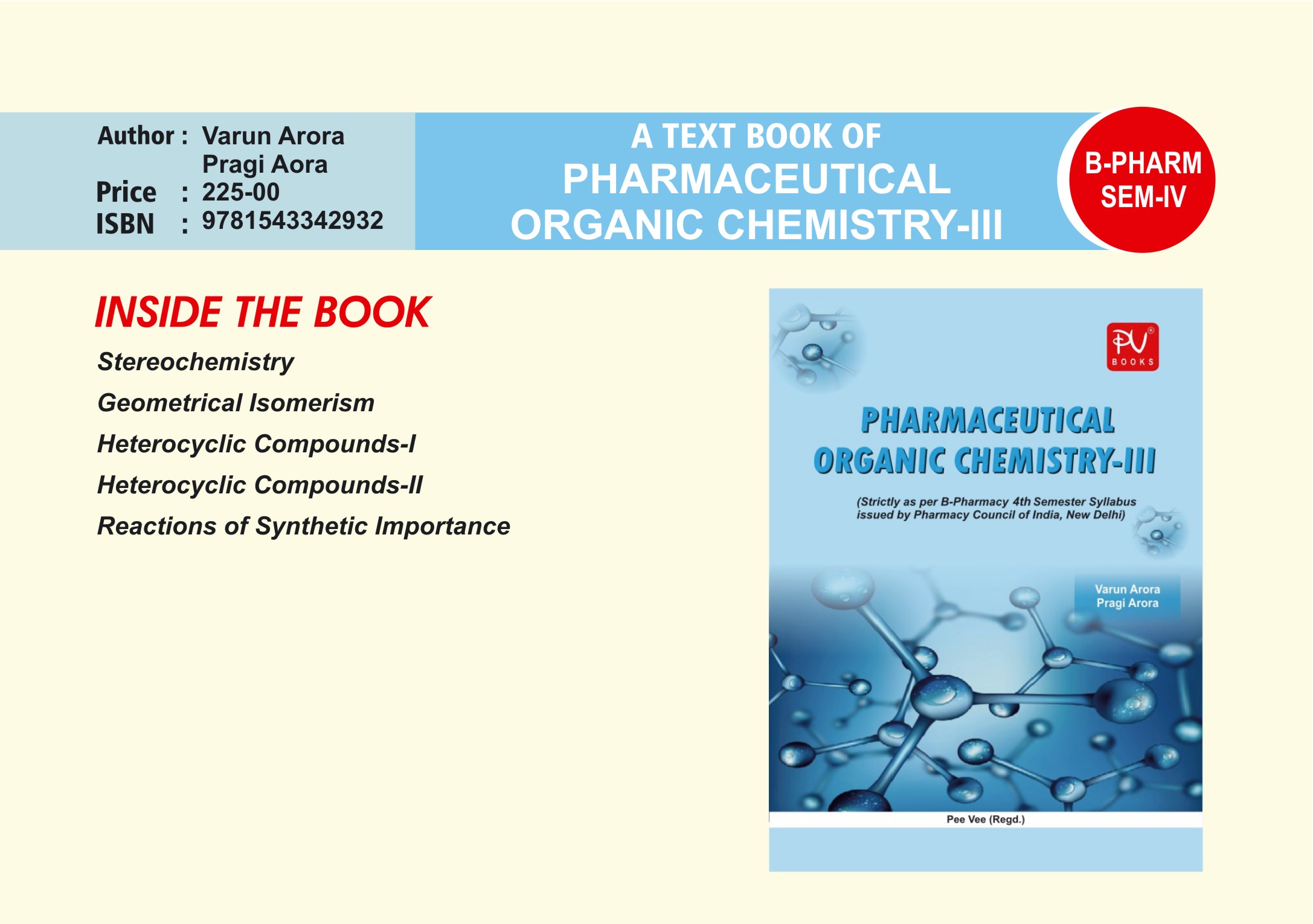 PHARMACEUTICAL ORGANIC CHEMISTRY III( SEM IV) B.PHARM - Medical ...