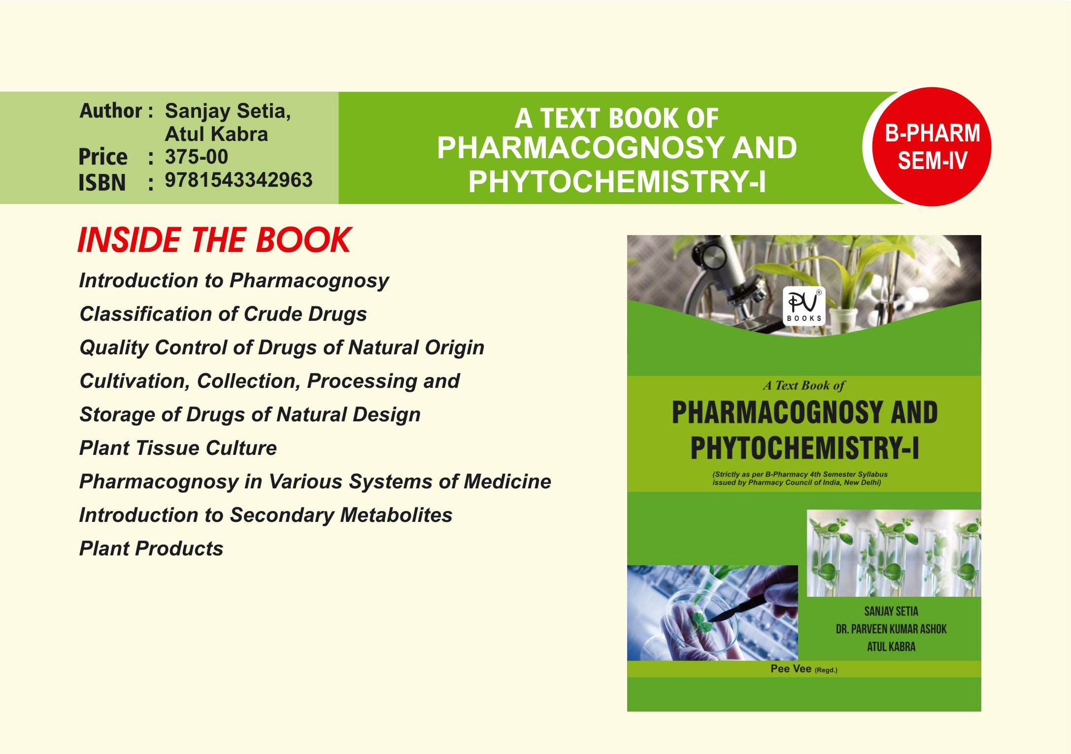 PHARMACOGNOSY AND PHYTOCHEMISTRY (SEM IV) B.PHARM - Medical & Nursing ...