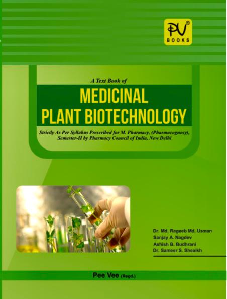 TEXTBOOK OF MEDICINAL PLANT BIOTECHNOLOGY (M.PHARM) SEM-II